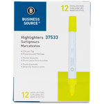 Business Source Highlighter, Chisel Tip, Florescent Yellow view 2