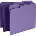 Business Source Color File Folder, 1/3 Cut, 100/BX, Purple view 3