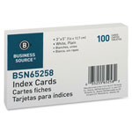 Business Source Index Cards, Plain, 90lb., 3" x 5", White view 2