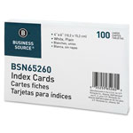Business Source Index Cards, Plain, 90lb., 4" x 6", White view 1