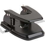 Business Source 2-Hole Punch, 1/4" Holes, 30 Sheet Capacity, Black view 4