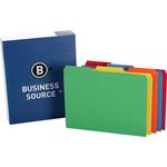 Business Source File Folder, 1-Ply, 1/3 Cut Assorted Tabs, Letter view 1