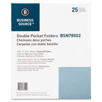 Business Source Two Pocket Pocket Folder, Assorted Colors, Box of 25 view 3
