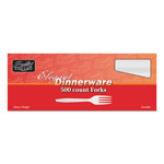 Berkley Square Elegant Dinnerware Heavyweight Cutlery, Polystyrene, Fork, White, 500/Box view 1