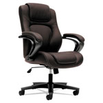 Basyx by Hon HVL402 Series Executive High-Back Chair, Supports up to 250 lbs., Brown Seat/Brown Back, Black Base orginal image