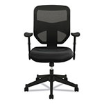 Basyx by Hon VL531 Mesh High-Back Task Chair with Adjustable Arms, Supports up to 250 lbs., Black Seat/Black Back, Black Base view 1