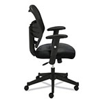 Basyx by Hon VL531 Mesh High-Back Task Chair with Adjustable Arms, Supports up to 250 lbs., Black Seat/Black Back, Black Base view 3