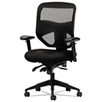 Basyx by Hon VL532 Mesh High-Back Task Chair, Supports up to 250 lbs., Black Seat/Black Back, Black Base view 4