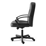 Basyx by Hon HVL601 Series Executive High-Back Leather Chair, Supports up to 250 lbs., Black Seat/Black Back, Black Base view 1