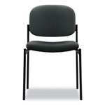 Basyx by Hon VL606 Stacking Guest Chair without Arms, Charcoal Seat/Charcoal Back, Black Base view 1