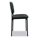 Basyx by Hon VL606 Stacking Guest Chair without Arms, Charcoal Seat/Charcoal Back, Black Base view 3