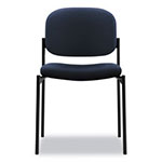 Basyx by Hon VL606 Stacking Guest Chair without Arms, Navy Seat/Navy Back, Black Base view 4