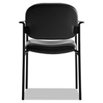 Hon VL616 Stacking Guest Chair with Arms, Black Seat/Black Back, Black Base view 2