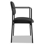 Basyx by Hon VL616 Stacking Guest Chair with Arms, Black Seat/Black Back, Black Base view 3
