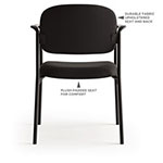 Basyx by Hon VL616 Stacking Guest Chair with Arms, Charcoal Seat/Charcoal Back, Black Base view 2
