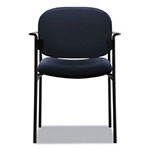 Basyx by Hon VL616 Stacking Guest Chair with Arms, Navy Seat/Navy Back, Black Base view 2