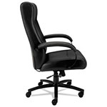 Basyx by Hon Validate Big and Tall Leather Chair, Supports up to 450 lbs., Black Seat/Black Back, Black Base view 2