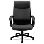 Basyx by Hon Validate Big and Tall Leather Chair, Supports up to 450 lbs., Black Seat/Black Back, Black Base view 3