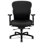 Basyx by Hon Wave Mesh Big and Tall Chair, Supports up to 450 lbs., Black Seat/Black Back, Black Base view 3