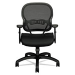 Basyx by Hon Wave Mesh Mid-Back Task Chair, Supports up to 250 lbs., Black Seat/Black Back, Black Base view 2