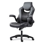 Sadie™ 9-One-One High-Back Racing Style Chair with Flip-Up Arms, Supports up to 225 lbs., Black Seat/Gray Back, Black Base view 2
