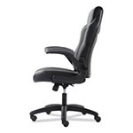Sadie™ 9-One-One High-Back Racing Style Chair with Flip-Up Arms, Supports up to 225 lbs., Black Seat/Gray Back, Black Base view 3