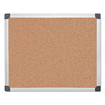 MasterVision™ Value Cork Bulletin Board with Aluminum Frame, 24 x 36, Natural view 1
