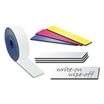 MasterVision™ Dry Erase Magnetic Tape Strips, White, 2