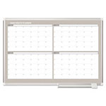 MasterVision™ 4 Month Planner, 48x36, White/Silver view 1