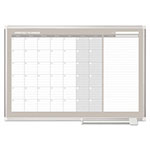 MasterVision™ Monthly Planner, 48x36, Silver Frame view 1