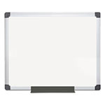 MasterVision™ Value Lacquered Steel Magnetic Dry Erase Board, 24 x 36, White, Aluminum Frame view 1