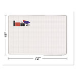MasterVision™ Grid Planning Board w/ Accessories, 1 x 2 Grid, 72 x 48, White/Silver orginal image