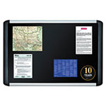 MasterVision™ Black fabric bulletin board, 36 x 48, Silver/Black view 2