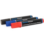 MasterVision™ Markers, Inkstring, Gel, 3mm Bullet Point, 12/PK, Black view 1