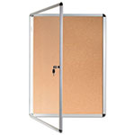 MasterVision™ Slim-Line Enclosed Cork Bulletin Board, 28 x 38, Aluminum Case view 2