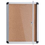 MasterVision™ Slim-Line Enclosed Cork Bulletin Board, 28 x 38, Aluminum Case view 3