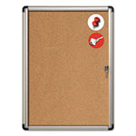 MasterVision™ Slim-Line Enclosed Cork Bulletin Board, 28 x 38, Aluminum Case view 4