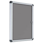 MasterVision™ Slim-Line Enclosed Fabric Bulletin Board, 28 x 38, Aluminum Case view 2