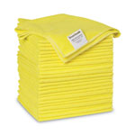 Boardwalk Microfiber Cleaning Cloths, 16 x 16, Yellow, 24/Pack view 1