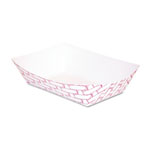 Boardwalk Paper Food Baskets, 1/4 lb Capacity, Red/White, 1000/Carton orginal image