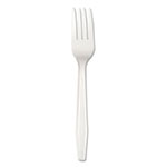 Boardwalk Heavyweight Polystyrene Cutlery, Fork, White, 1000/Carton view 1