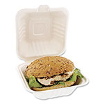 Boardwalk Bagasse PFAS-Free Food Containers, 1-Compartment, 6 x 6 x 3.19, White, Bamboo/Sugarcane, 500/Carton view 3