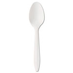 Boardwalk Mediumweight Polypropylene Cutlery, Teaspoon, White, 1000/Carton view 2