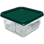 Carlisle Squares Food Storage Container Lid, 7.31 x 7.31 x 0.63, Forest Green, Plastic view 1