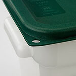 Carlisle Squares Food Storage Container Lid, 7.31 x 7.31 x 0.63, Forest Green, Plastic view 3