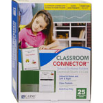 C-Line Products Classroom Connector Folders, Green, 25/BX view 3