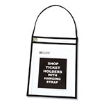 C-Line 1-Pocket Shop Ticket Holder w/Strap, Black Stitching, 75-Sheet, 9 x 12, 15/Box view 2
