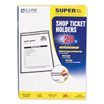 C-Line Shop Ticket Holders, Stitched, Both Sides Clear, 75 Sheets, 9 x 12, 25/Box view 1