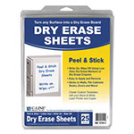 C-Line Peel and Stick Dry Erase Sheets, 8 1/2 x 11, White, 25 Sheets/Box view 3