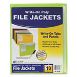 C-Line Write-On Poly File Jackets, Straight Tab, Letter Size, Assorted Colors, 10/Pack view 3